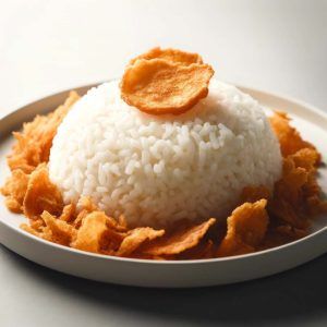 Arroz blanco y concón